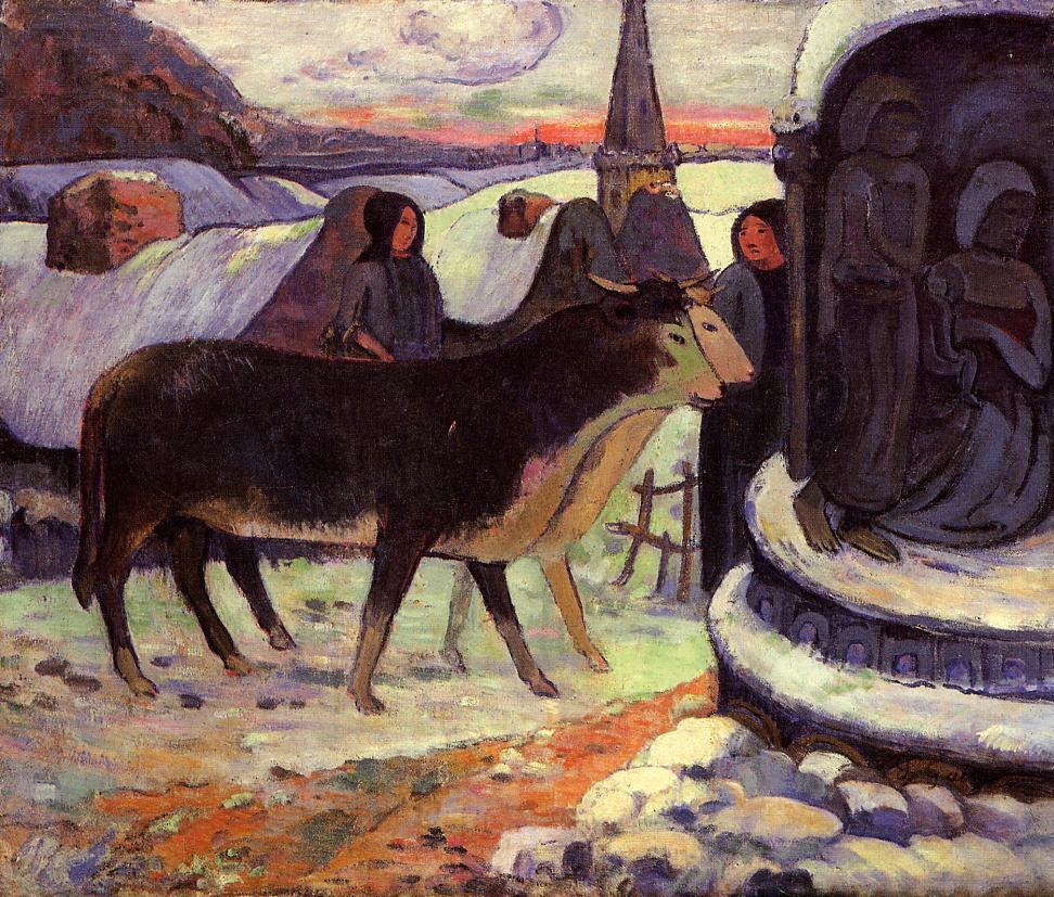Christmas Night - Paul Gauguin Painting